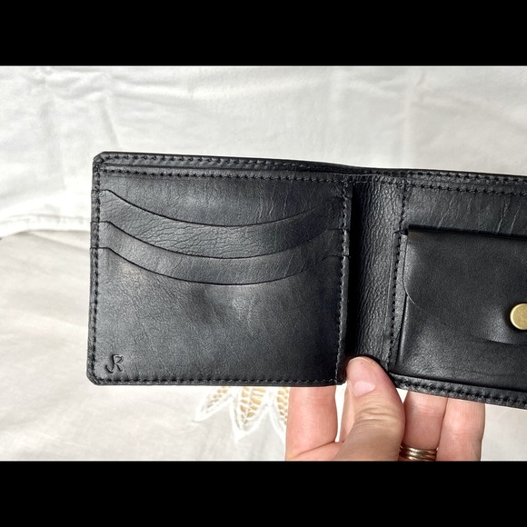 Handcrafted Super Soft Leather Black Genuine Leather Wallet Snap Pocket Men’s - Picture 7 of 10